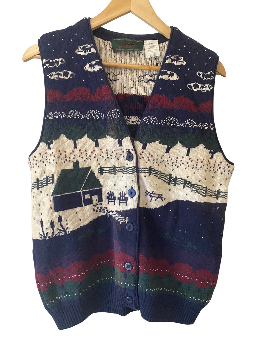 Northern Reflections x Parkhurst cotton knit vest size medium